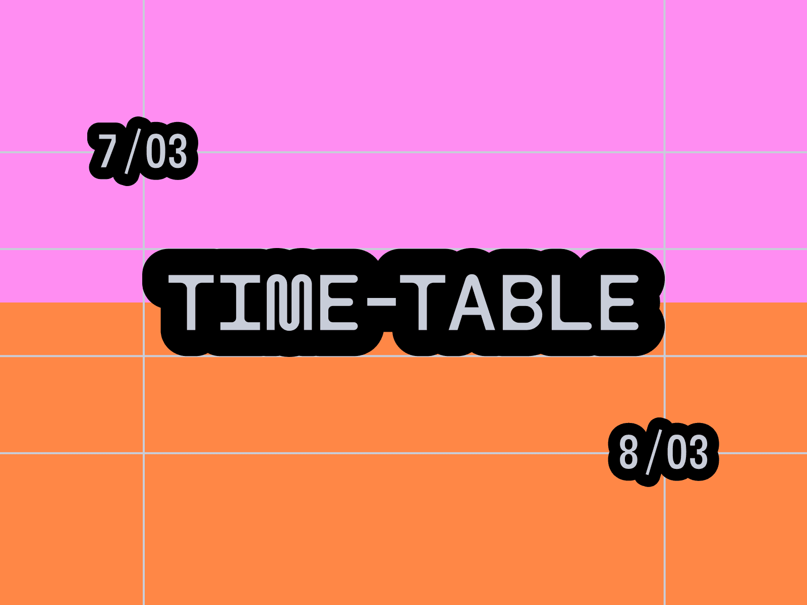 Timetable 2025