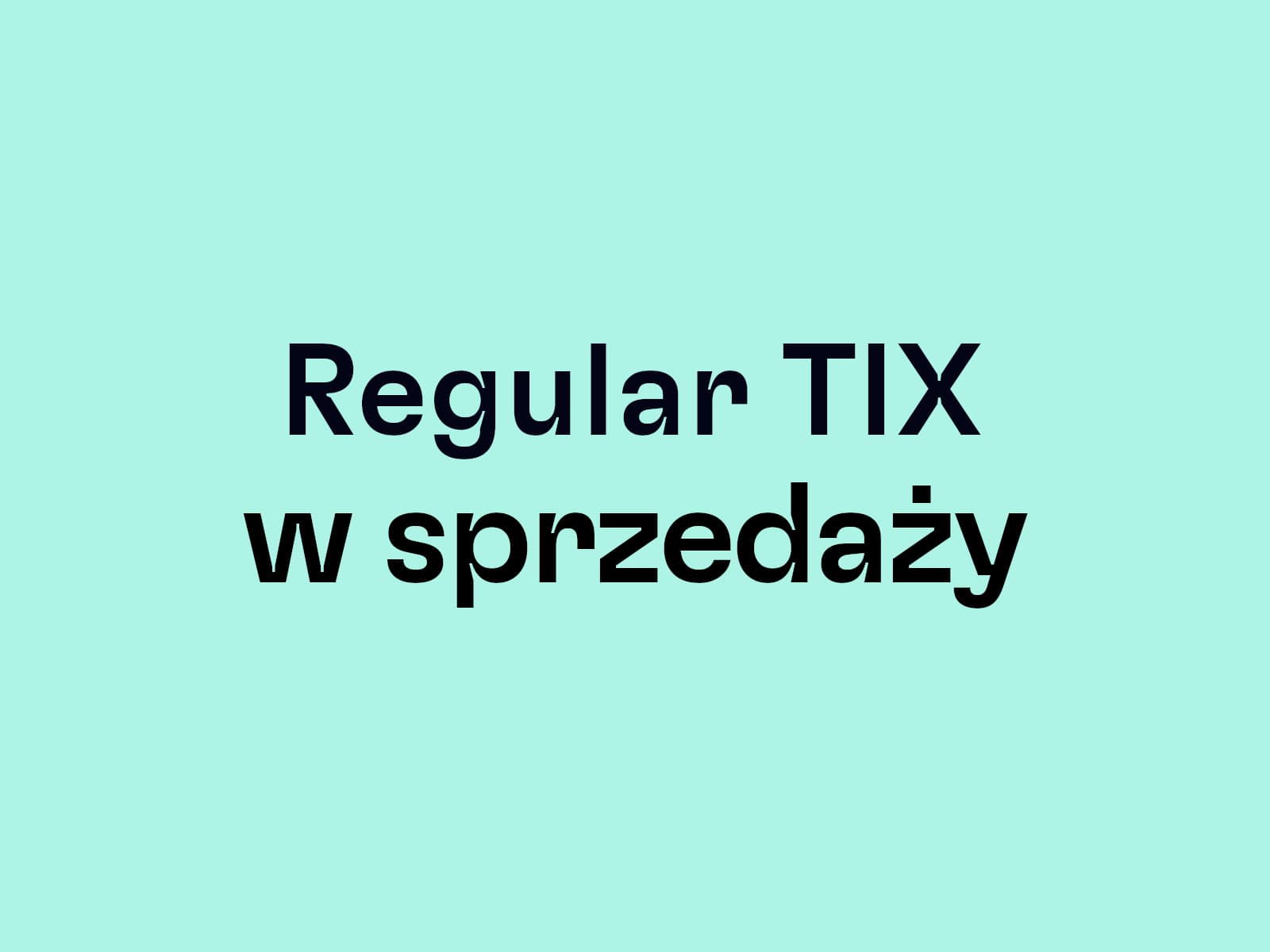 KARNETY REGULAR W SPRZEDAŻY